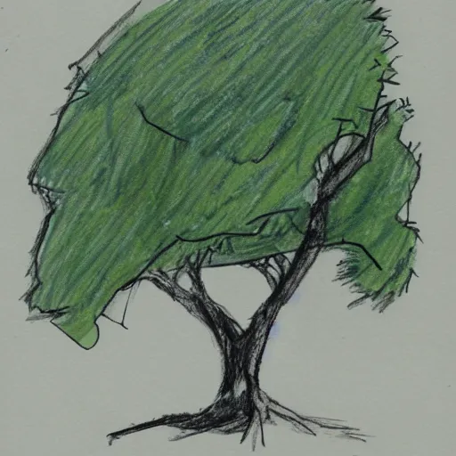 Prompt: sketch of tree