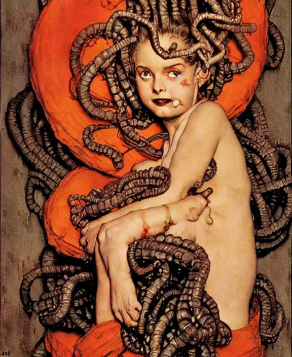 Prompt: medusa by norman rockwell