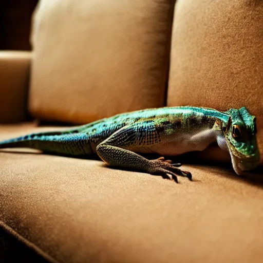 anthro lizard sitting on a couch, National Geographic Stable