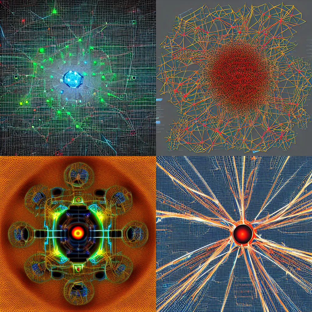 Prompt: nanoscopic neural network, artists rendition, trending on artstation