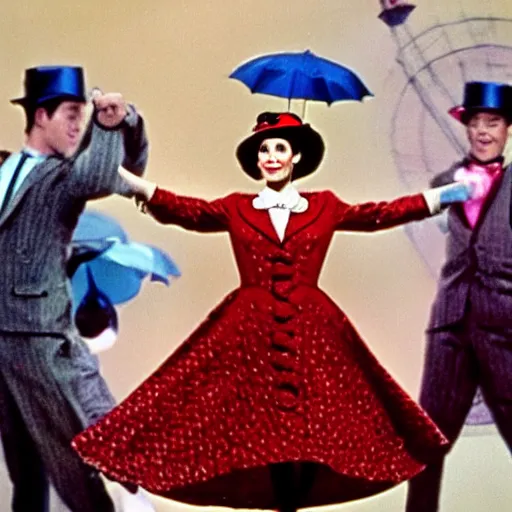 Image similar to Mary Poppins dancing, Still from Mary Poppins (1964)