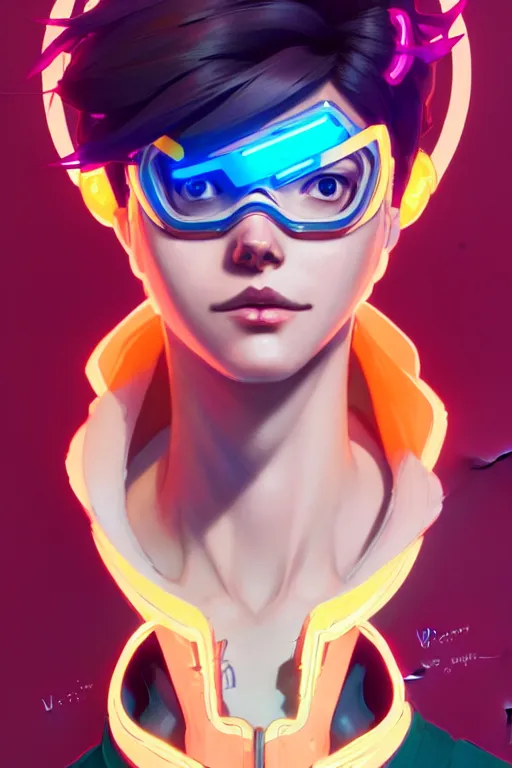 Beautiful tracer from overwatch - AI Generated Artwork - NightCafe Creator