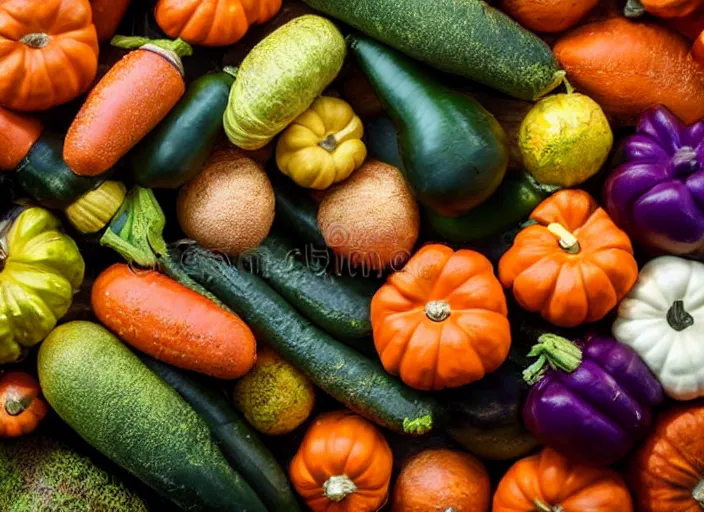 Image similar to photorealistic fall vegetables, stock photography