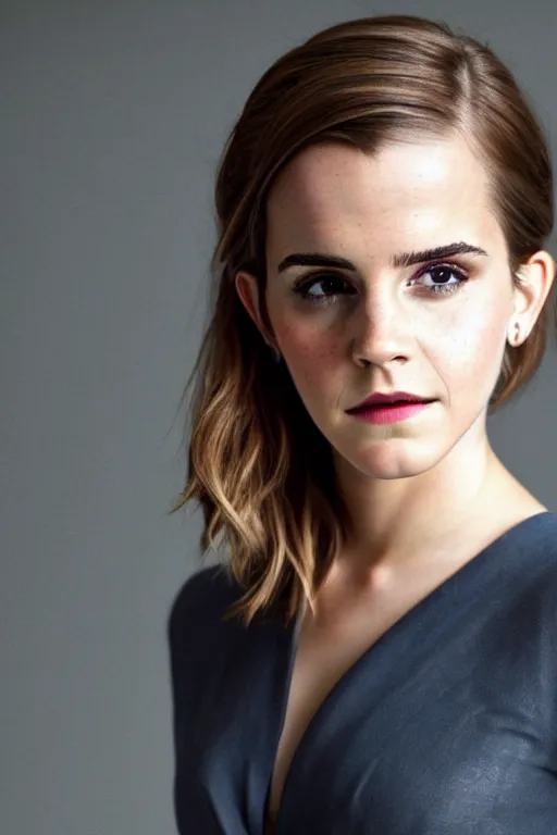 Image similar to portrait of emma watson, intimate, elegant, highly detailed, photorealistic, sharp focus, golden ratio