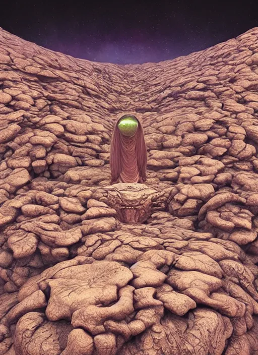 Prompt: BADASS FILTERS AND EFFECTS EFFECTS, FEATURED ON CG SOCIETY, CGI, HYPER REALISTIC VFX SIMULATION of THE PLANET VENUS'S DISASTROUS HELLISH LANDSCAPE BY ZDZISŁAW BEKSIŃSKI, H.R. GIGER AND JEFFREY SMITH, INCREDIBLY HIGHLY INTRICATELY DETAILED 3D OCTANE RENDER