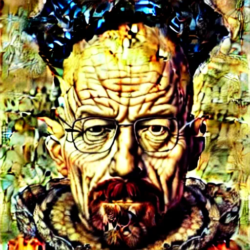 Image similar to giuseppe arcimboldo, walter white