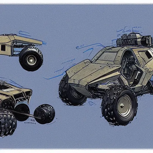 Image similar to concept art blueprint halo new atv vehicles by james cameron
