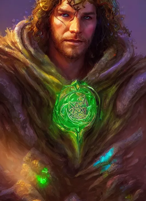 Image similar to druid, dndbeyond, bright, colourful, realistic, dnd character portrait, full body, pathfinder, pinterest, art by ralph horsley, dnd, rpg, lotr game design fanart by concept art, behance hd, artstation, deviantart, hdr render in unreal engine 5