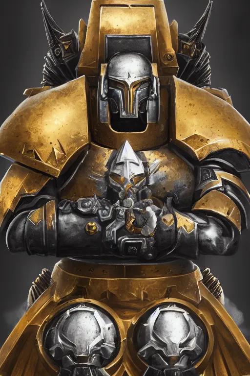 Image similar to armor portrait heros warhammer 4 0 k horus heresy fanart - the primarchs emperor by johannes helgeson animated with vfx concept artist & illustrator global illumination ray tracing hdr fanart arstation zbrush central hardmesh 8 k octane renderer comics stylized