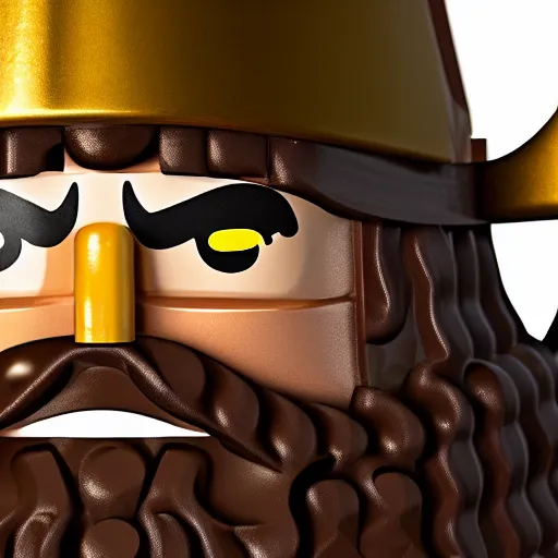 Prompt: studio portrait of a Lego man as a Viking, Photorealistic, detailed, studio lighting, 4K