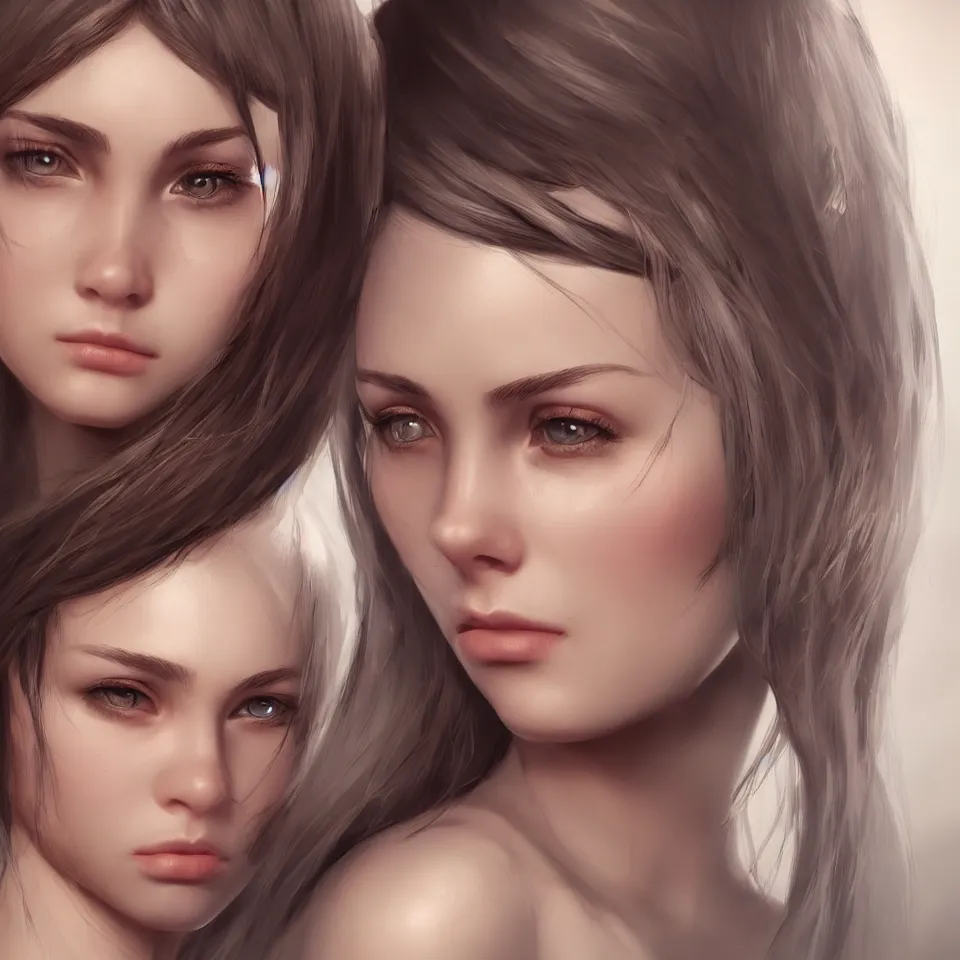 Image similar to cute female portrait, realistic unreal engine, character design, concept art,