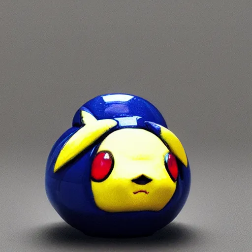 Image similar to pikachu made out of polished marble