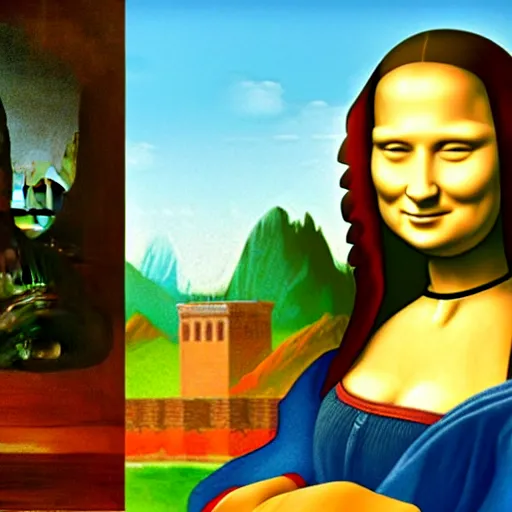 Image similar to super - mario!!!!!!!!!!!!!!!!! super - mario!!!!!!!!!!!! as mona lisa