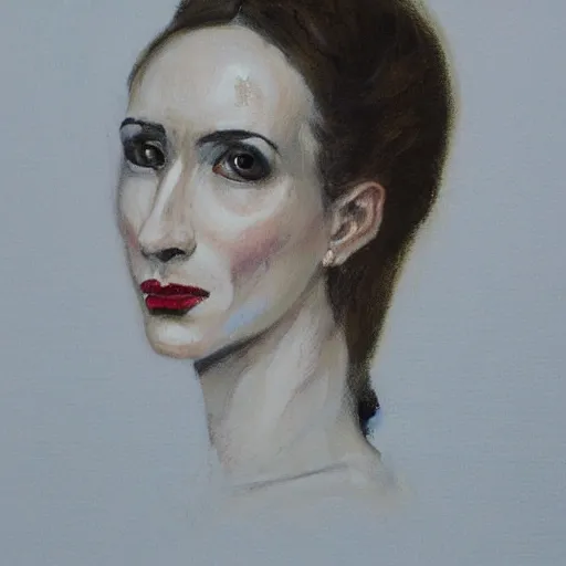 Prompt: portrait of a woman in the style of michael hussar
