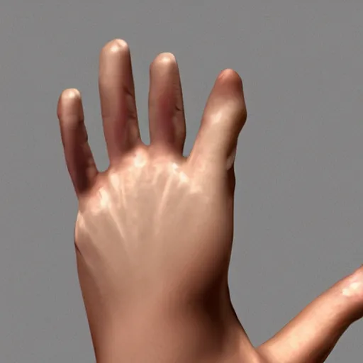 Image similar to the most horrifing photo, photorealistic, hand with normal amount of fingers