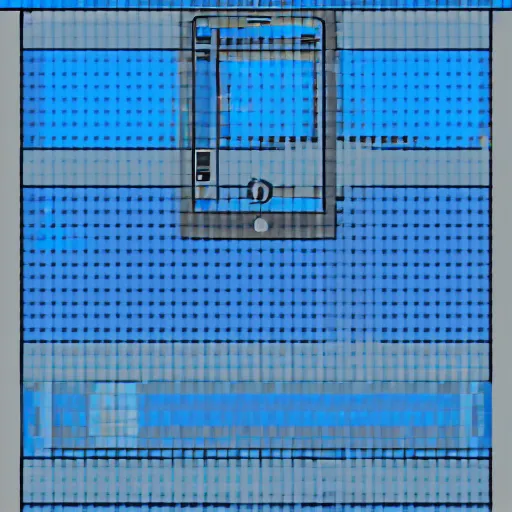 Image similar to an Iphone with bluescreen, pixelart