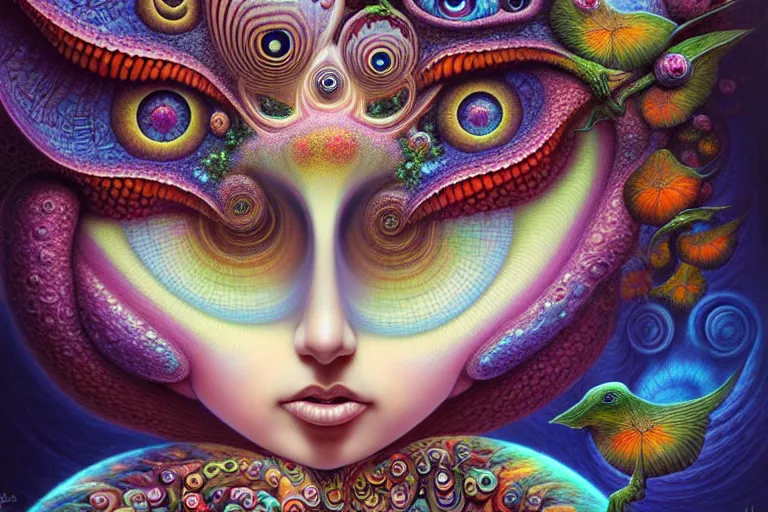 Prompt: art by yoko d'holbachie feat naoto hattori, caitlin hacket and hannah yata featuring archan nair. visionary psychedelic fineart painting. gigapixel resolution. intricate detailed. beautiful dramatic cinematic. hyperrealistic render. dreamy blurry pastel aquarel background.