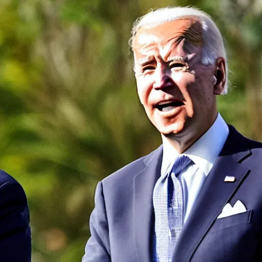 Prompt: joe biden pulling a silly face