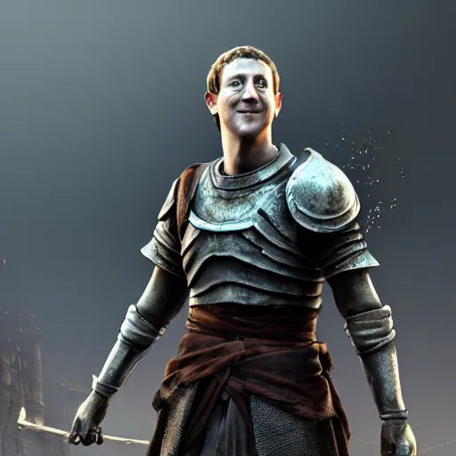 Prompt: Mark Zuckerberg in Dark Souls, highly detailed, high quality, HD, 4k, 8k, Canon 300mm, professional photographer, 40mp, lifelike, top-rated, award winning, realistic, sharp, no blur, edited, corrected, trending