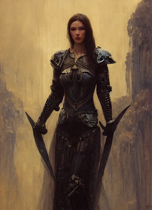 Image similar to beautiful blueeyed woman wearing simple black medieval armour, detailed by gaston bussiere, bayard wu, greg rutkowski, giger, maxim verehin, greg rutkowski, masterpiece, sharp focus, cinematic lightning