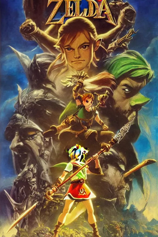 Legend of Zelda II / A Link to the Past poster promo official big Adventure  of