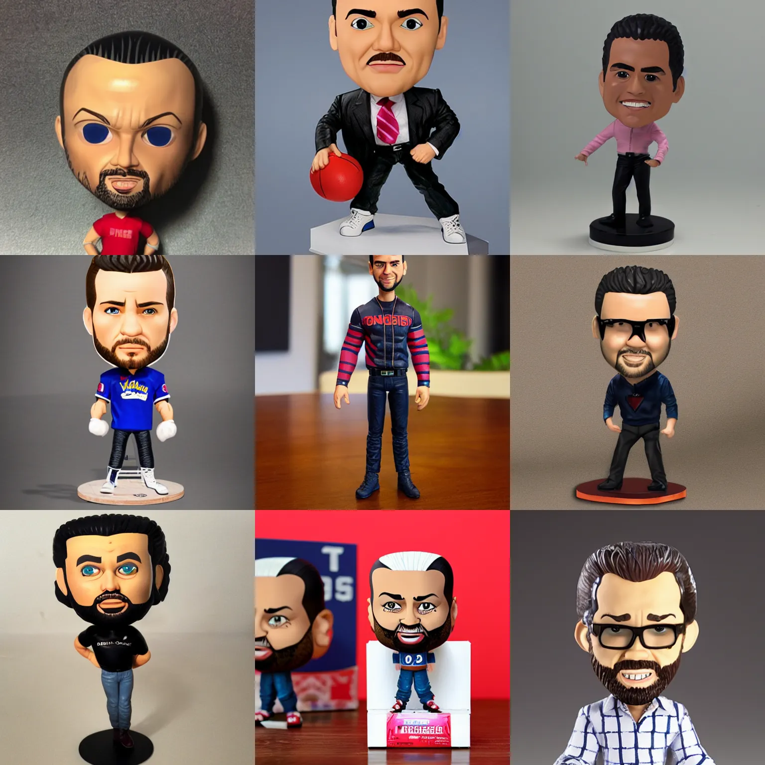 Prompt: a vince vega bobble head doll