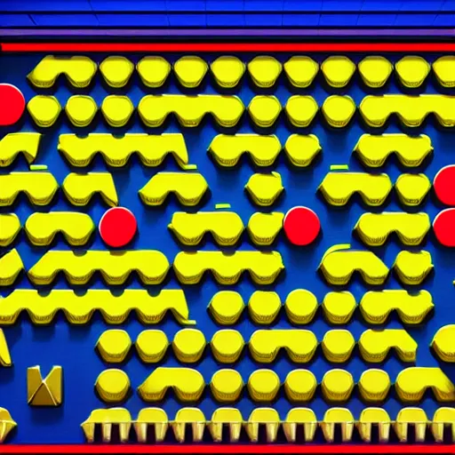 Prompt: in-game screenshot of Pac-Man