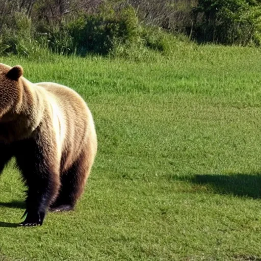 Image similar to a bear entering in picnic are, people are panicking and running