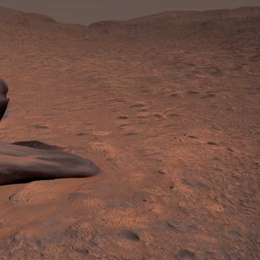 Image similar to ancient statue of the planet mars, ultra-photorealistic