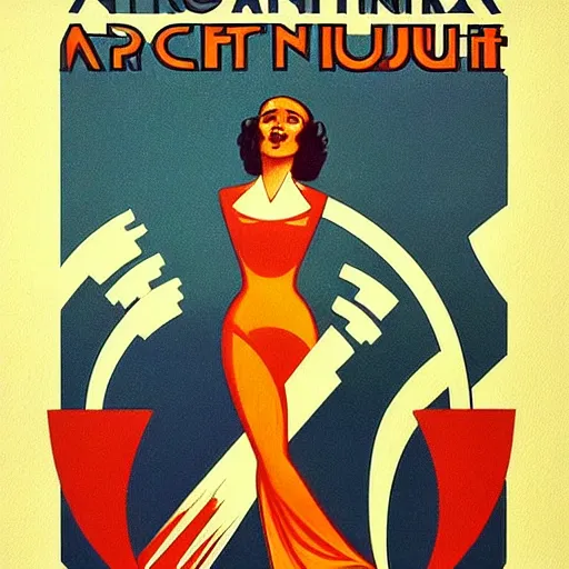 Prompt: “a retro 1930s art nouveau Art Deco propaganda poster for arch Linux”