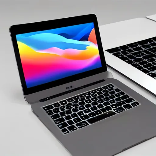 Prompt: a product concept of iphone mixed with a macbook pro