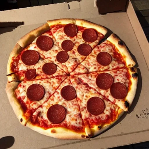 Image similar to pizza in the shape of indiana