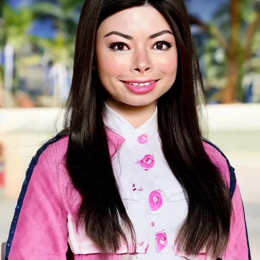 Image similar to Miranda Cosgrove as Meilin Lee in disney turning red live action, 8k full HD photo, cinematic lighting, anatomically correct, oscar award winning, action filled, correct eye placement,