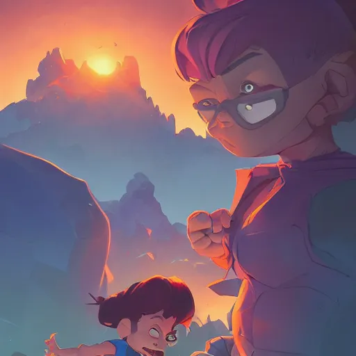 Image similar to hero world rugrats, behance hd by jesper ejsing, by rhads, makoto shinkai and lois van baarle, ilya kuvshinov, rossdraws global illumination