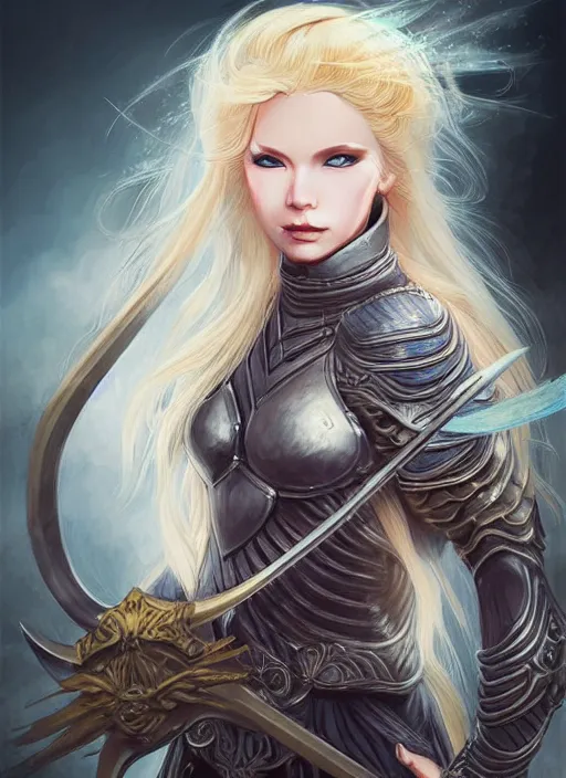 Image similar to blonde combat fairy venizian era, dark fantasy, extremely detailed, sharp focus, portrait, smooth, digital illustration, by rossdraws, frank franzzeta