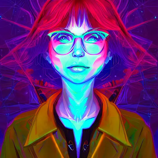 Image similar to skill magic geek inside matrix deepdream radiating a glowing aura stuff loot legends stylized digital illustration video game icon artstation lois van baarle, ilya kuvshinov, rossdraws,