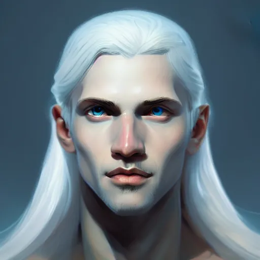 Image similar to Lucius the pale blond androgynous god of the sun, highly detailed, digital painting, artstation, concept art, soft light, sharp focus, illustration