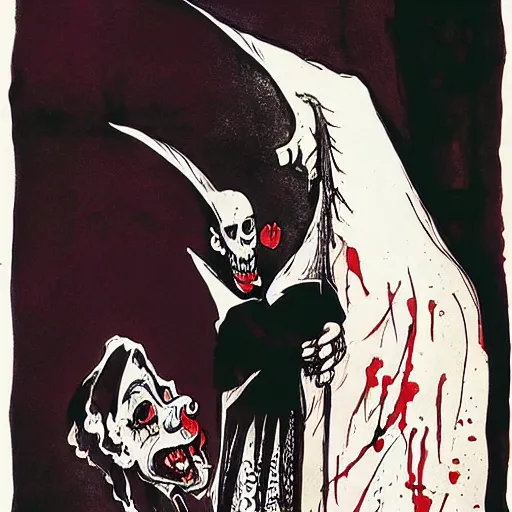 Image similar to dracula by ralph steadman