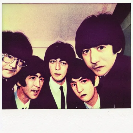 Image similar to Polaroid of The Beatles, by Dice Tsutsumi, Makoto Shinkai, Studio Ghibli