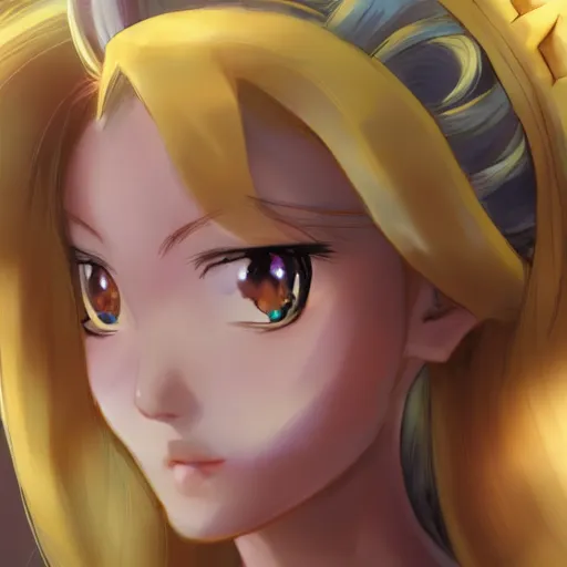 Image similar to A close-up anime portrait of Ssunbiki as Princess Rosalina, by a professional manga illustrator, Stanley Artgerm Lau, WLOP, Rossdraws, James Jean, Andrei Riabovitchev, Marc Simonetti, and Sakimichan, tranding on artstation