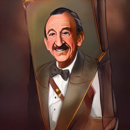 Image similar to a portrait of walt disney in isekai style