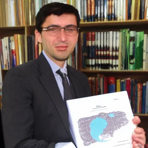 Prompt: csato lehel with his phd thesis