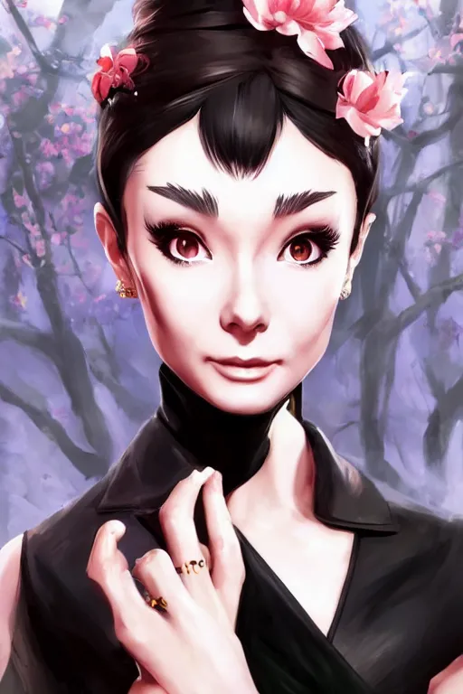 Image similar to Audrey Hepburn in a blade and soul spinoff artbook rendered by the artist Hyung tae Kim , trending on Artstation by Hyung tae Kim, artbook, Stanley Artgerm Lau