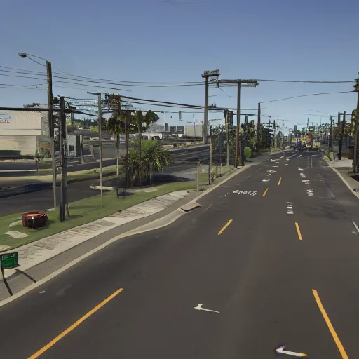 Image similar to pembroke pines florida in gta 5, 8k octane 3D render