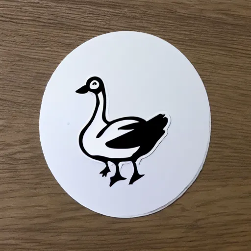 Image similar to cute goose sticker concept design