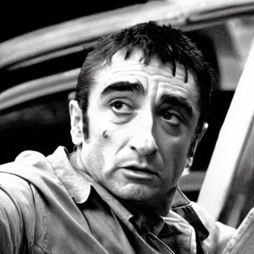 Image similar to Robert DeNiro as taxi driver violent scene