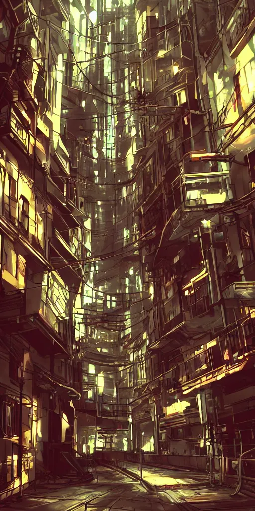 Image similar to cell shaded technopunk alley