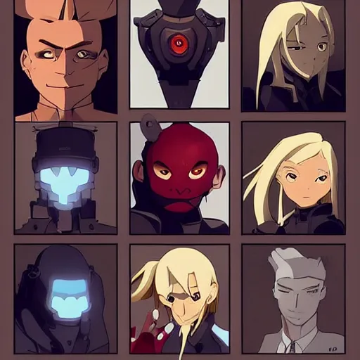 Image similar to face icon stylized minimalist fullmetal alchemist, loftis, cory behance hd by jesper ejsing, by rhads, makoto shinkai and lois van baarle, ilya kuvshinov, rossdraws global illumination