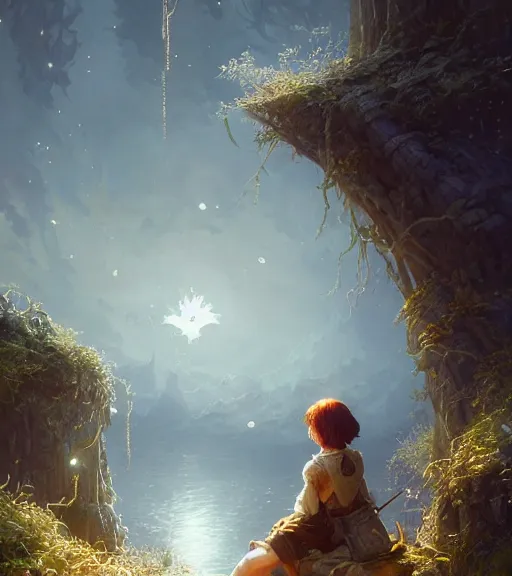 Image similar to highly detailed bottle of milk, stephen bliss, unreal engine, fantasy art by greg rutkowski, loish, rhads, ferdinand knab, makoto shinkai and lois van baarle, ilya kuvshinov, rossdraws, tom bagshaw, reflective global illumination, god rays, detailed and intricate environment