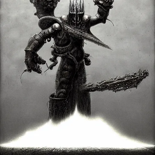 Image similar to super mario as a dark souls boss by zdzisław beksiński